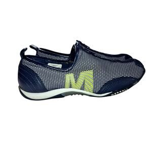 Merrell Barrado Performance Slip on Sneakers Casual Shoes Mesh/ Leather Navy 8